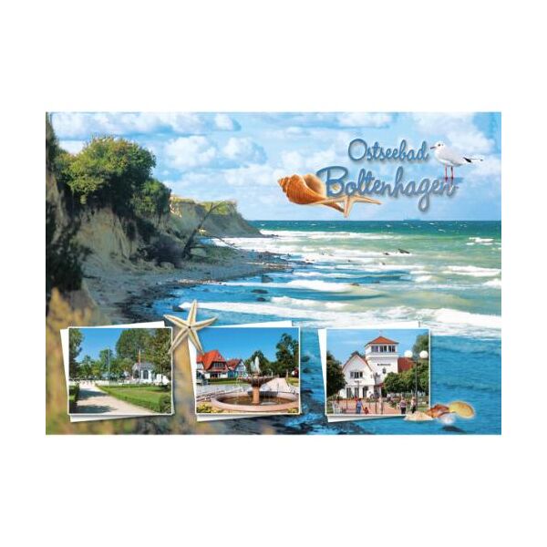 Ostseebad Boltenhagen Postkarte Ansichtskarte Motive 059 Klippe Brunnen im Kurpark