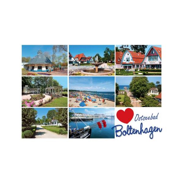 Boltenhagen Postkarte Ansichtskarte Motive 077 Love Ostseebad Boltenhagen Strand Kurpark Konzertmuschel
