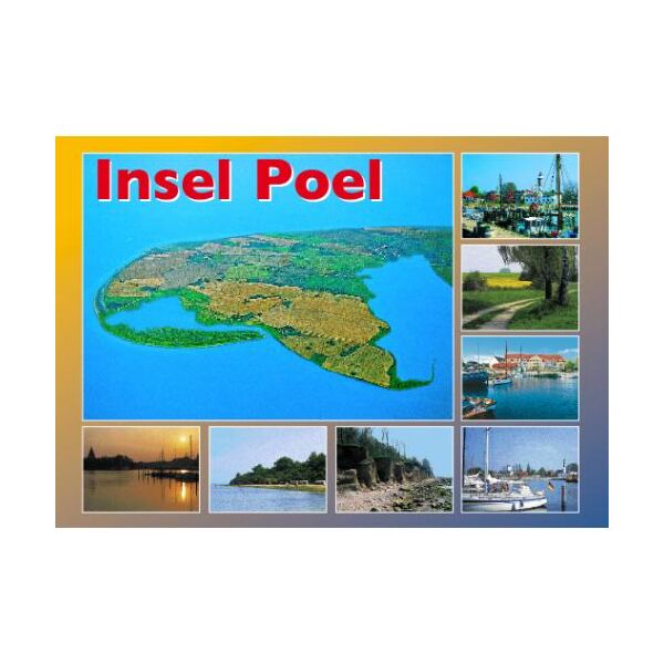 Insel Poel Postkarte Ansichtskarte Motive 024 Luftaufnahme Hafen