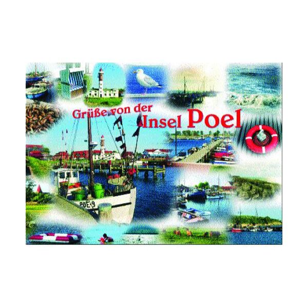 Insel Poel Postkarte Ansichtskarte Motive 048 Grüße von der Insel Poel Hafen