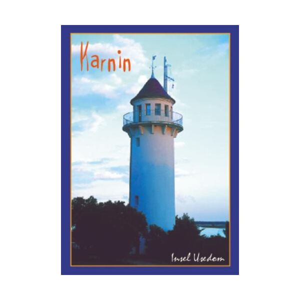 Karnin auf Usedom Postkarte Ansichtskarte Motive 002 weißer Leuchtturm