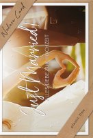 Hochzeit – Nature Cards – unverpackt - Glückwunschkarte im Format 11,5 x 17,5 cm mit Briefumschlag - Just Married
