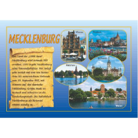 Mecklenburg Postkarte Ansichtskarte Motive 002 Pergament...