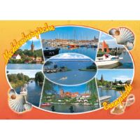 Mecklenburgische Seenplatte Postkarte 7 Bilder Querformat...