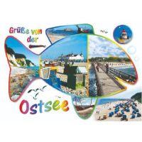 Ostsee Postkarten Ansichtskarten Fisch mit Bildern...