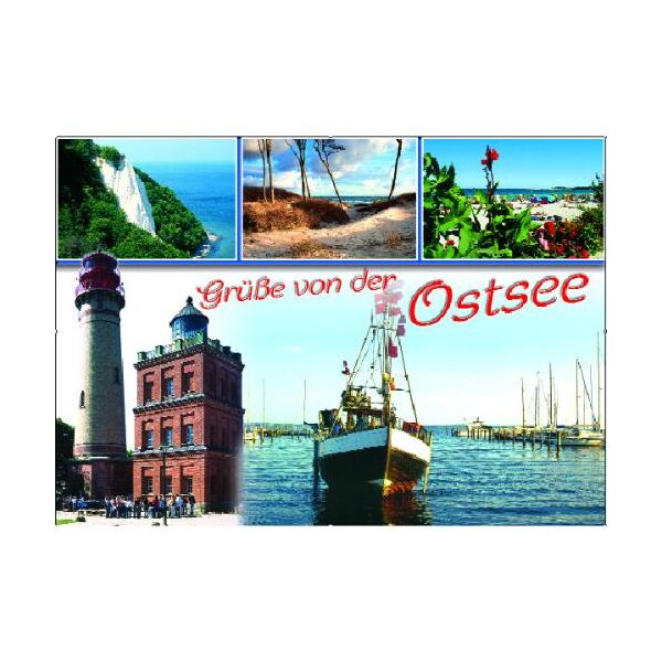 Ostsee Postkarten Ansichtskarten Leuchtturm Hafen Strand Steilküste