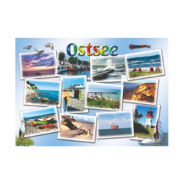 Ostsee Postkarten Ansichtskarten Leuchtturm Strand Steg