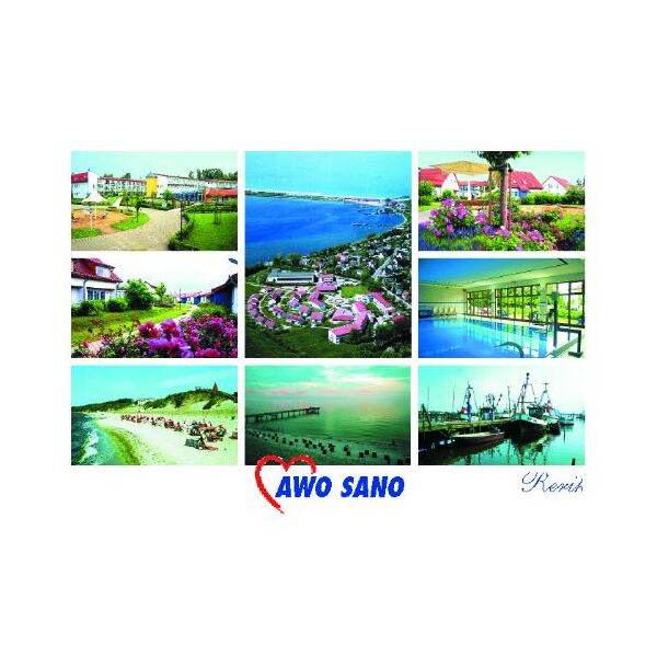 Rerik Postkarte Ansichtskarte SWO SANO Feriendorf Ostseebad 8 Motive
