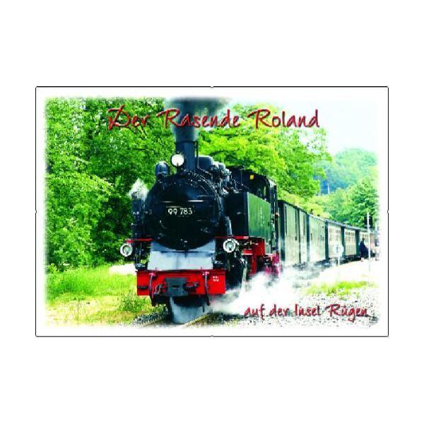 Insel Rügen Postkarte Der rasende Roland auf der Ostseeinsel Rügen Ansichtskarte