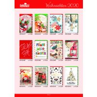 Sortiment Weihnachtskarten mit Drehständer Weihnachtskartensortiment 56 Dekore Doppelkarten mit Briefumschlag á 5 Stück 280 Karten inklusive Drehständer leihweise