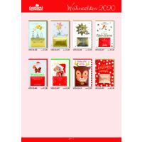 Sortiment Weihnachtskarten mit Drehständer Weihnachtskartensortiment 56 Dekore Doppelkarten mit Briefumschlag á 5 Stück 280 Karten inklusive Drehständer leihweise