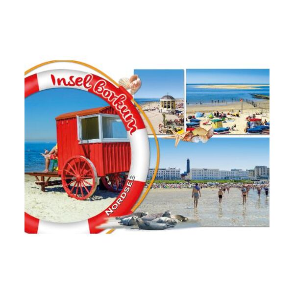 Borkum Postkarte Ostfriesische Insel Borkum Nordsee 4 Fotos Ansichtskarte Weltpostkarte