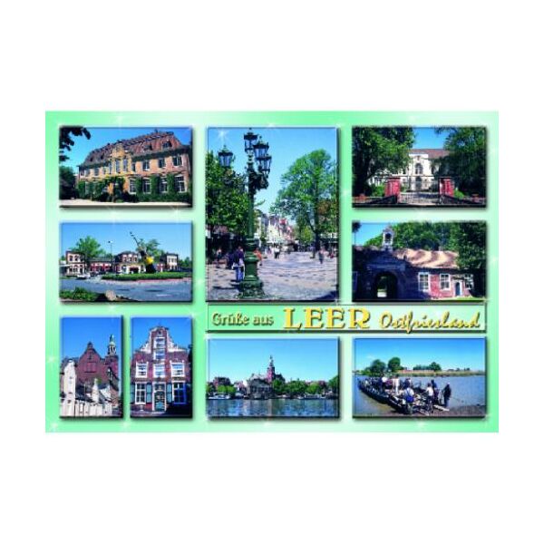 Leer Postkarte Ansichtskarte Motive 010 Grüße aus Leer Ostfriesland
