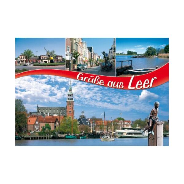 Leer Ostfriesland Postkarte Ansichtskarte Motive 020 Grüße aus Leer