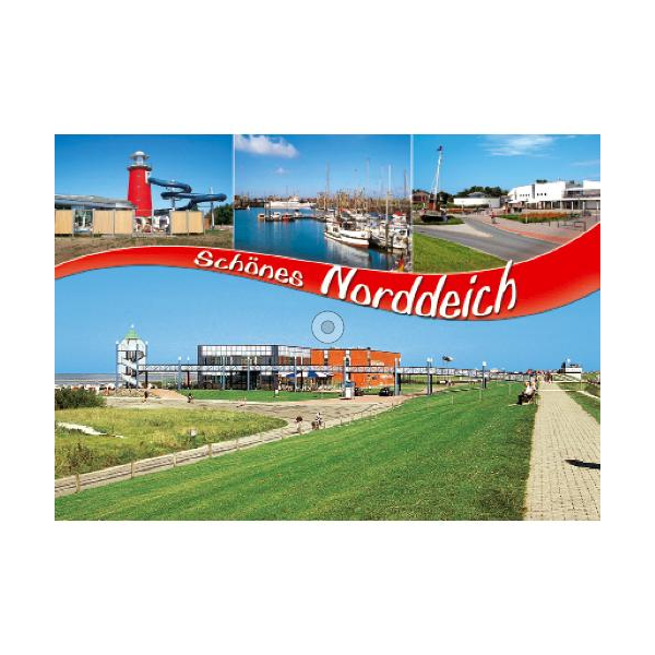 Norden-Norddeich Postkarten Motive 093 schönes Norddeich Hafen