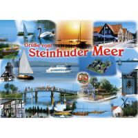 Postkarte Grüße vom Steinhuder Meer 8 Bilder...
