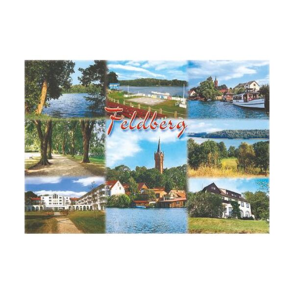 Feldberg Postkarte Mecklenburg-Vorpommern Ansichtskarte 8 Bilder Weltpostkarte