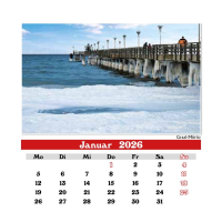 Allgemeiner Tischkalender 2027 Ostseemotive