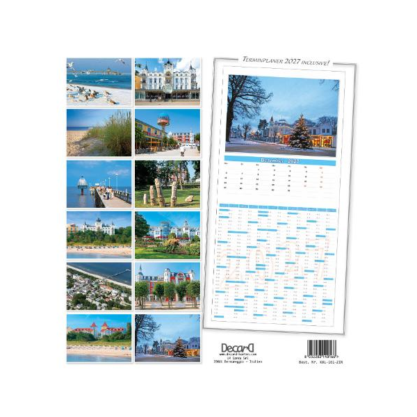 Zinnowitz Wandkalender 2027 Ostseebad Motive 161-ZIN27