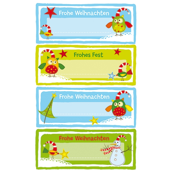 Sticker - Aufkleber - Frohe Weihnachten