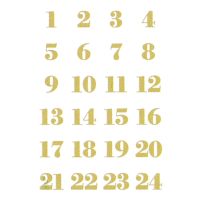 Sticker - Aufkleber - Weihnachten - Adventszahlen 1-24 in...