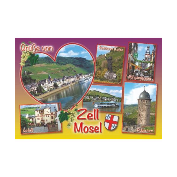 Zell an der Mosel Kühlschrankmagnete Motive 003 Grüße von Zell Mosel