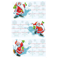 Sticker Weihnachten - Widmungsetikett Santa -...