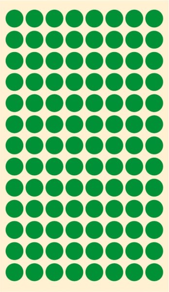 Sticker - Mehrzwecketikketn - Markierungspunkte grün