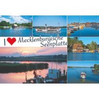Mecklenburgische Seenplatte Kühlschrankmagnet I love...