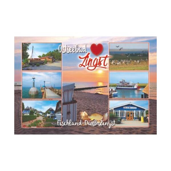 Zingst Kühlschrankmagnet Fischland-Darß-Zingst I love Ostseebad Zingst