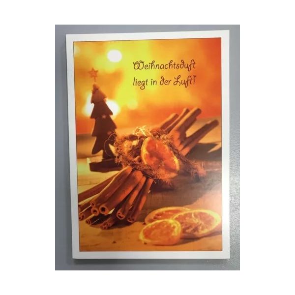 Weihnachten Postkarte  Zimtstangen