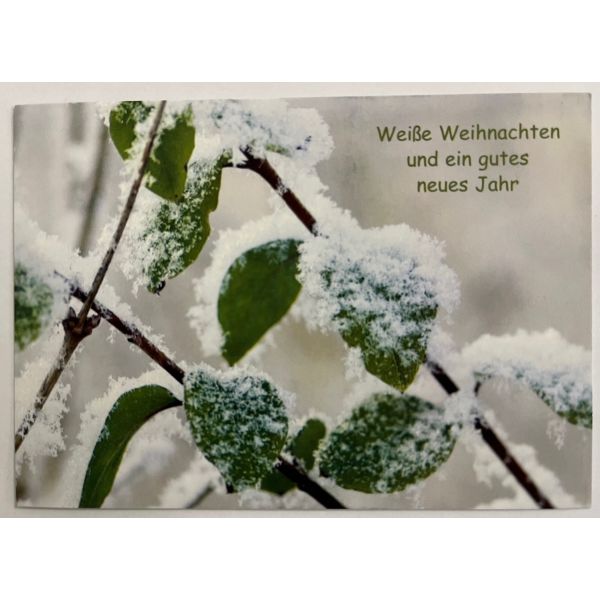 Weihnachten Postkarte 10,5 x 14,5 cm Weiße Weihnachten und ein gutes neues Jahr