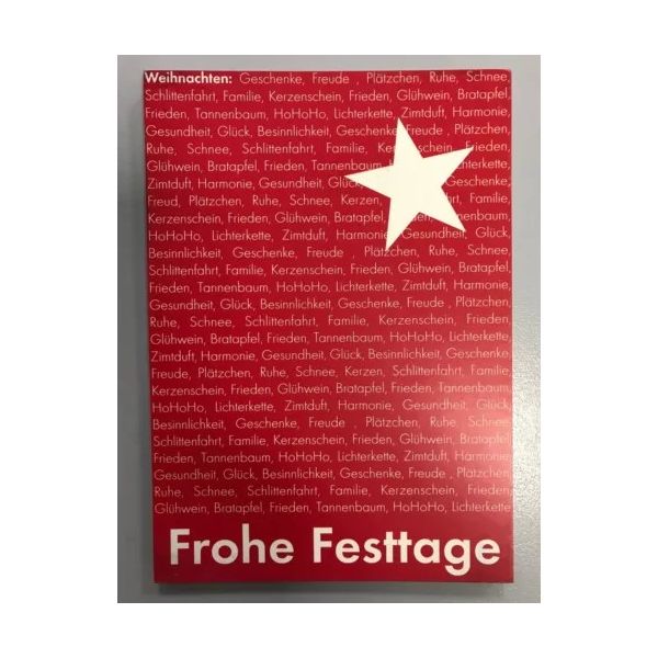 Weihnachten Postkarte  Stern Frohe Festtage
