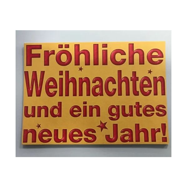 Weihnachten Postkarte  Gold Fröhliche Weihnachten Gutes Neues Jahr