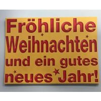 Weihnachten Postkarte  Gold Fröhliche Weihnachten...