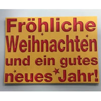 Weihnachten Postkarte  Gold Fröhliche Weihnachten...