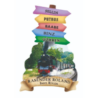 Insel Rügen Wegweiser Magnet Rasender Roland...