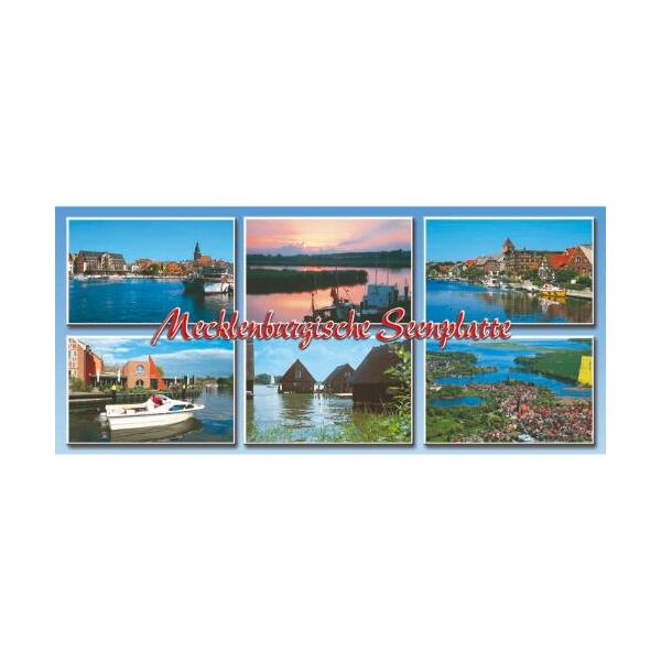 Mecklenburgische Seenplatte Kühlschrankmagnet XL Fotomotive 6 Bilder ohne Ortsnamen