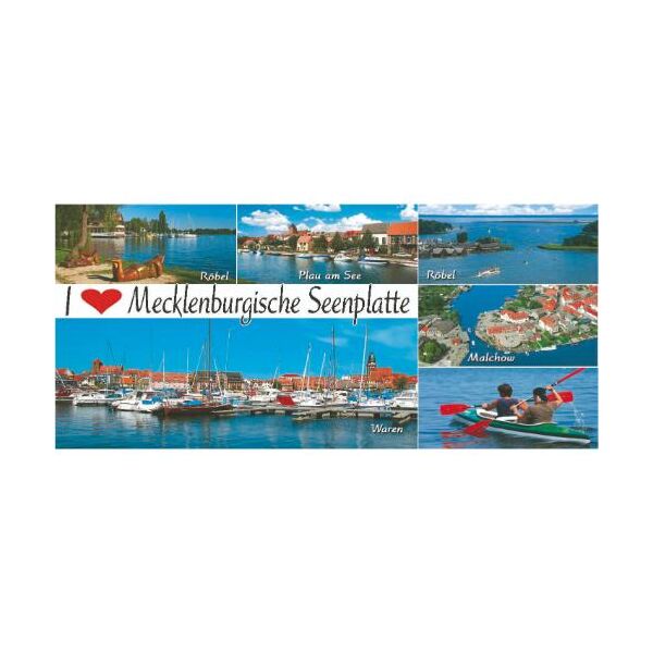 Mecklenburgische Seenplatte Kühlschrankmagnete XL Herz I love Mecklenburgische Seenplatte