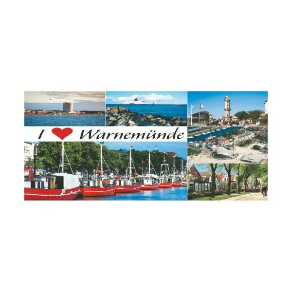 Warnemünde Kühlschrankmagnet XL I love Warnemünde
