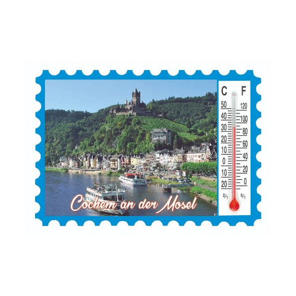 neu 2027 Cochem an der Mosel Magnete mit Thermometer Motive COCH-1