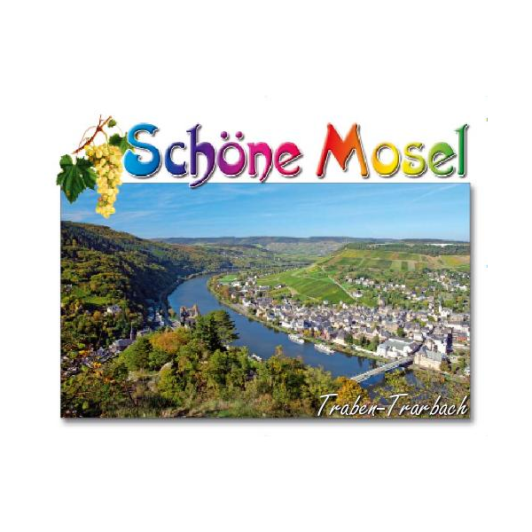 Traben-Trarbach gestanzte Profilkarte Motive 002 Moselschleife Hubschrauberperspektive