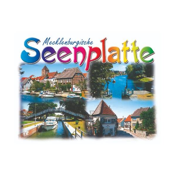 Plau am See Profilkarten Mecklenburgische Seenplatte gestanzte Postkarte Weltpostkarte