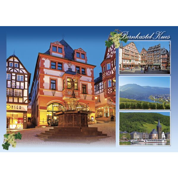 Bernkastel-Kues Postkarten Ansichtskarten Brunnen Fachwerkhäuser