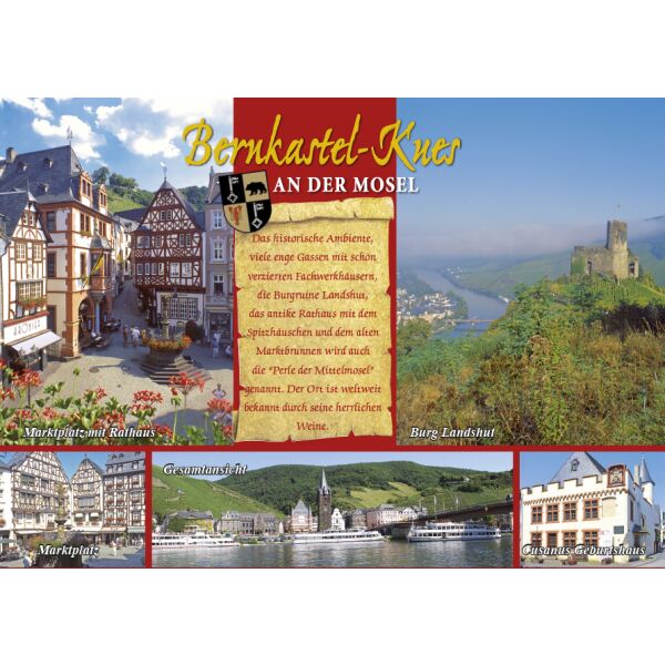 Bernkastel-Kues Postkarten Ansichtskarten Die Perle der Mittelmosel Panorama