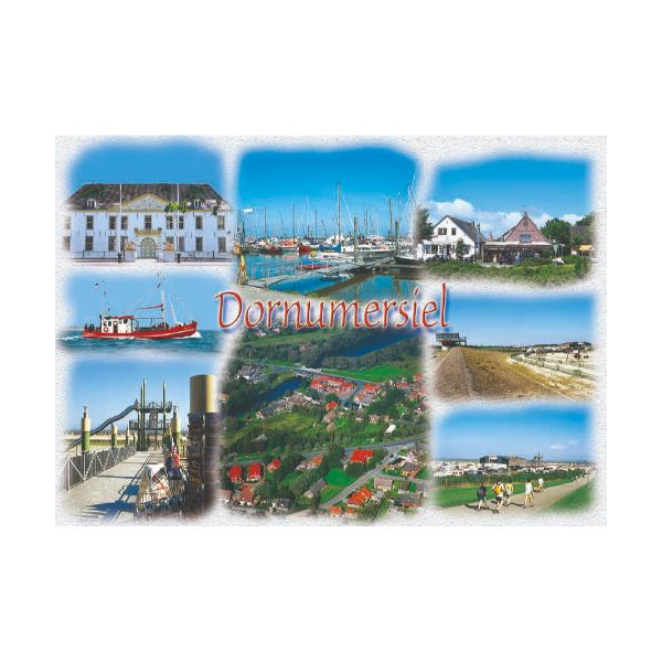 Dornumersiel Ostfriesland Postkarte Ansichtskarte Motiv 031 Hafen Luftaufnahme
