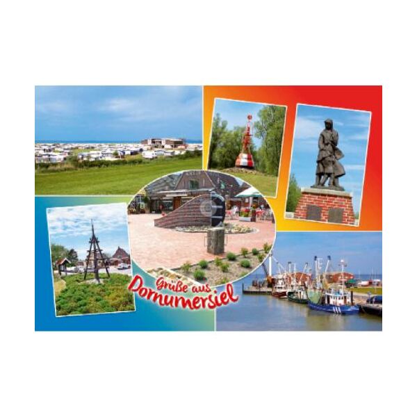 Dornumersiel Ostfriesland Postkarten 6 Bilder Querformat Weltpostkarte Ansichtskarte