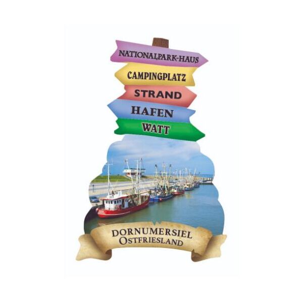 Dornumersiel Ostfriesland Wegweiser Magnet (ehemals MAG-WE-2-DOR-1)