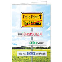 Führerschein Glückwunschkarte mit Umschlag zur...