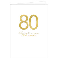 80. Geburtstag große A4 XXL Karte mit Umschlag...